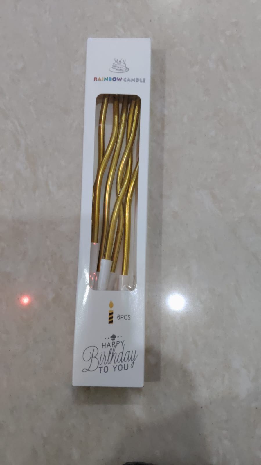 RAIMBOW CANDLE(GOLDEN COLOUR)