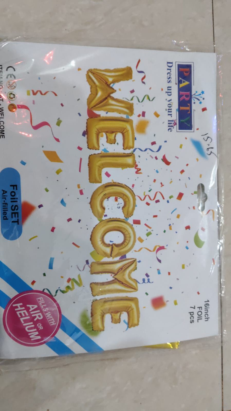 WELCOME (FOIL SET) GOLDEN COLOUER