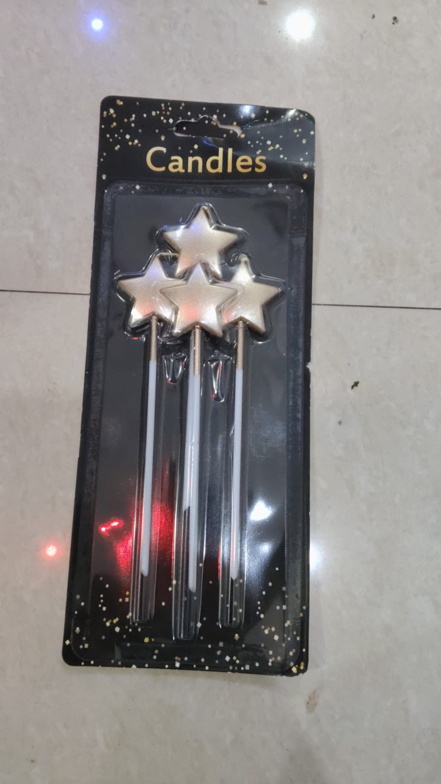 CANDLES STAR SHAPE(GOLDEN COLOUR)