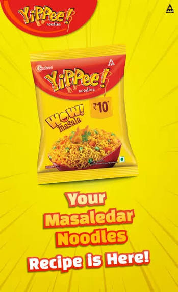 YIPPEE WOW MASALA NOODLES  MR10