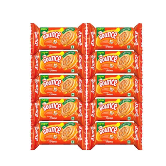 SUNFEAST BOUNCE ORANGE CREME BISCUITS MRP5X12PC